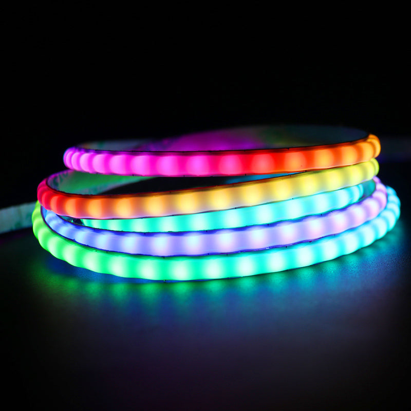 5mm FCOB LED Strip 16.4FT/5M 160LEDs/M 10W/M 5V WS2812 IC SPI Controlled Dream RGB Color LED Light Tape