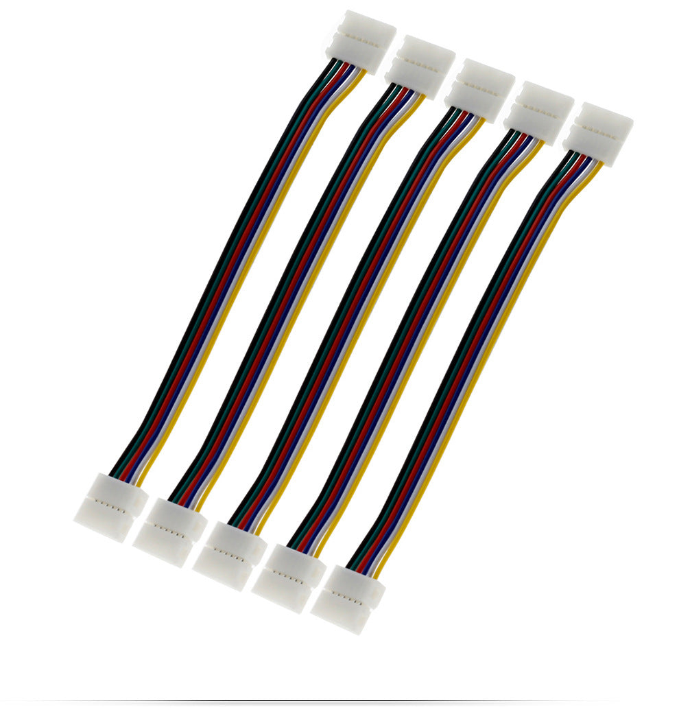 5pcs Pack Solderless Quick Connector 6Pin LED Strip Connector for 5in1 RGBCCT 12mm Wide PFCB LED Flexible Strip Lights