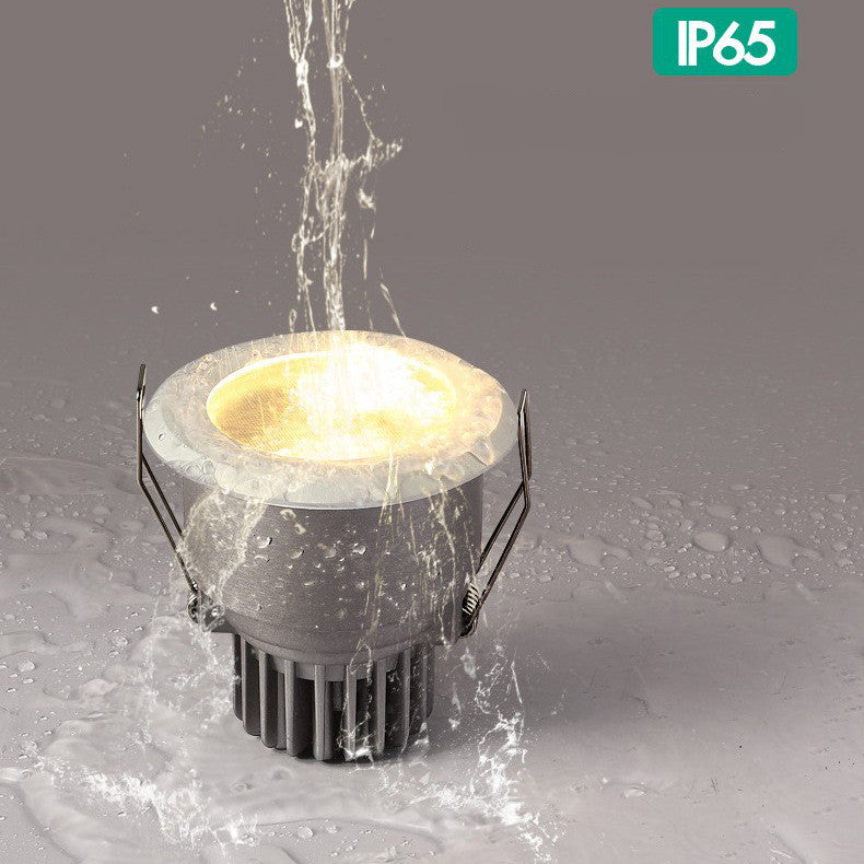 15W 3.8 inches Coutout Waterproof IP65 CRI>80 Round LED Downlight Vapor Proof Fit for Shower, Sauna and Outdoor Lighting