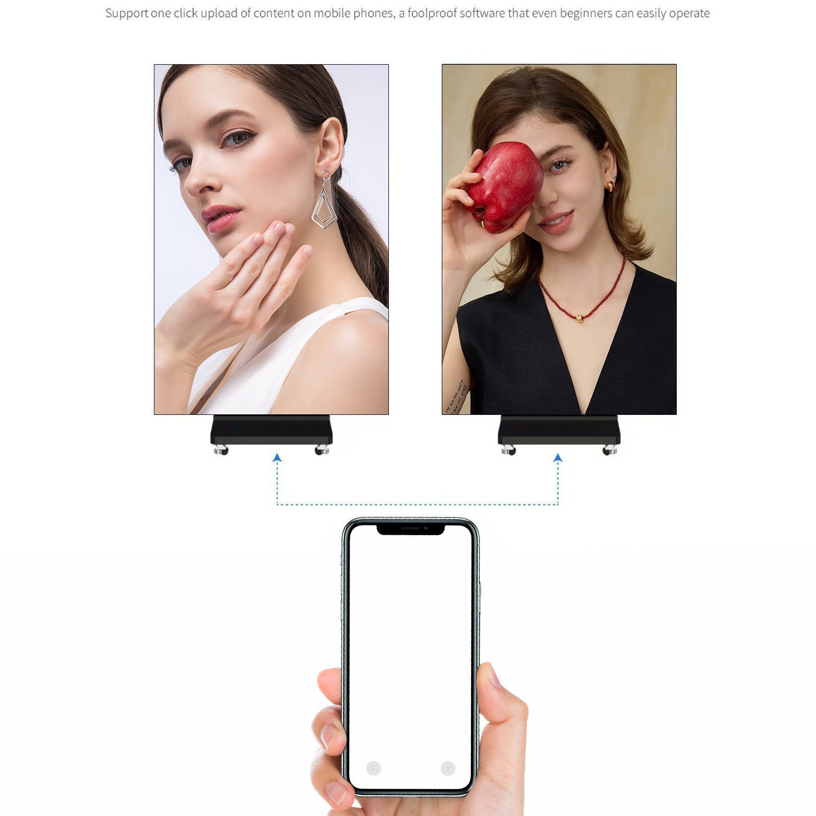 Tri-Fold LED Poster Display w/ unfolding display in 4.2ft by 6.3ft in 1.25mm | 1.53mm | 1.86mm | 2.5mm Pixel Pitch Free Moving LED Kiosk
