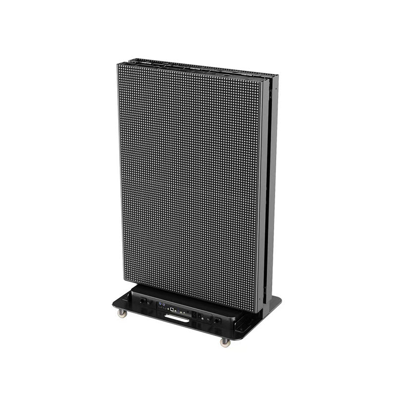 Free-Standing LED Digital Poster, Backward Foldable LED Poster Display with Flip Open Magnetic Frame and GOB Protective IP65 Front Surface in 640x1920mm Large Display Area
