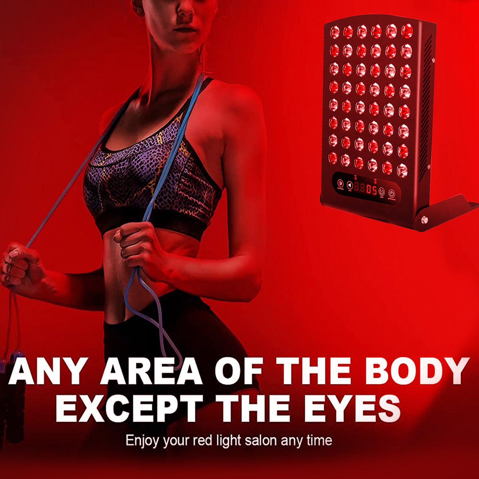 S60 Red light Therapy LED Panel w/ 48pcs Bi-Chip (850nm & 660nm) LED Red Light