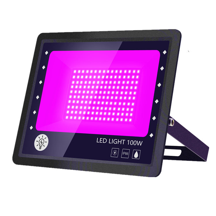 2Pack Black Lights - 100W 395-400 nm AC85-265V Upgraded LED Flood Light with Switch, Waterproof IP66 for Glow Party, Stage Lighting, Aquarium, Glow in The Dark, Body Paint, Fluorescent Poster, Neon Glow