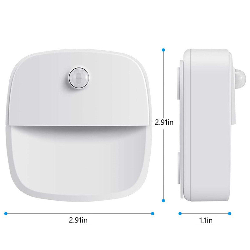 3 Pack LED Motion Sensor Light, Cordless Battery-Powered LED Night Light, Wall Light, Closet Lights, Safe Lights for Stairs, Hallway, Bathroom, Kitchen, Cabinet (White)