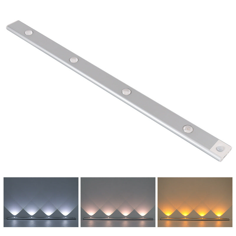 2 Pack 3-Color Dimmable LED Motion Sensor Under Cabinet Light, Rechargeable Magnetic Wireless Under Counter Lighting for Kitchen Bedroom Closet Cupboard Wardrobe Stairs Corridor