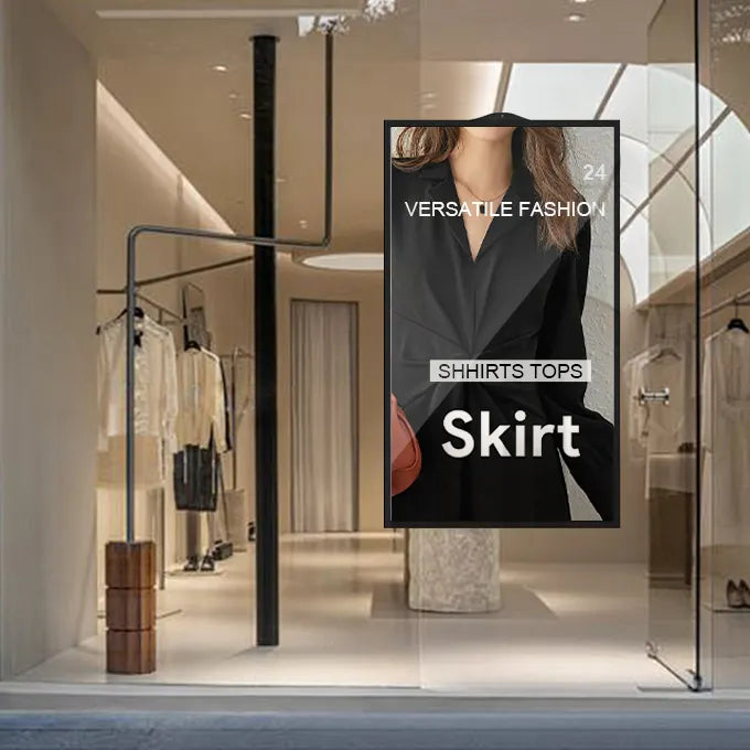 Dual Faces Store Front Window LCD Digital Poster Display High Brightness LCD Window Display Screen