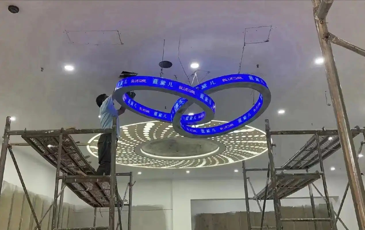 P2.5 Indoor Circular LED Ticker Dual Face LED Display Ring