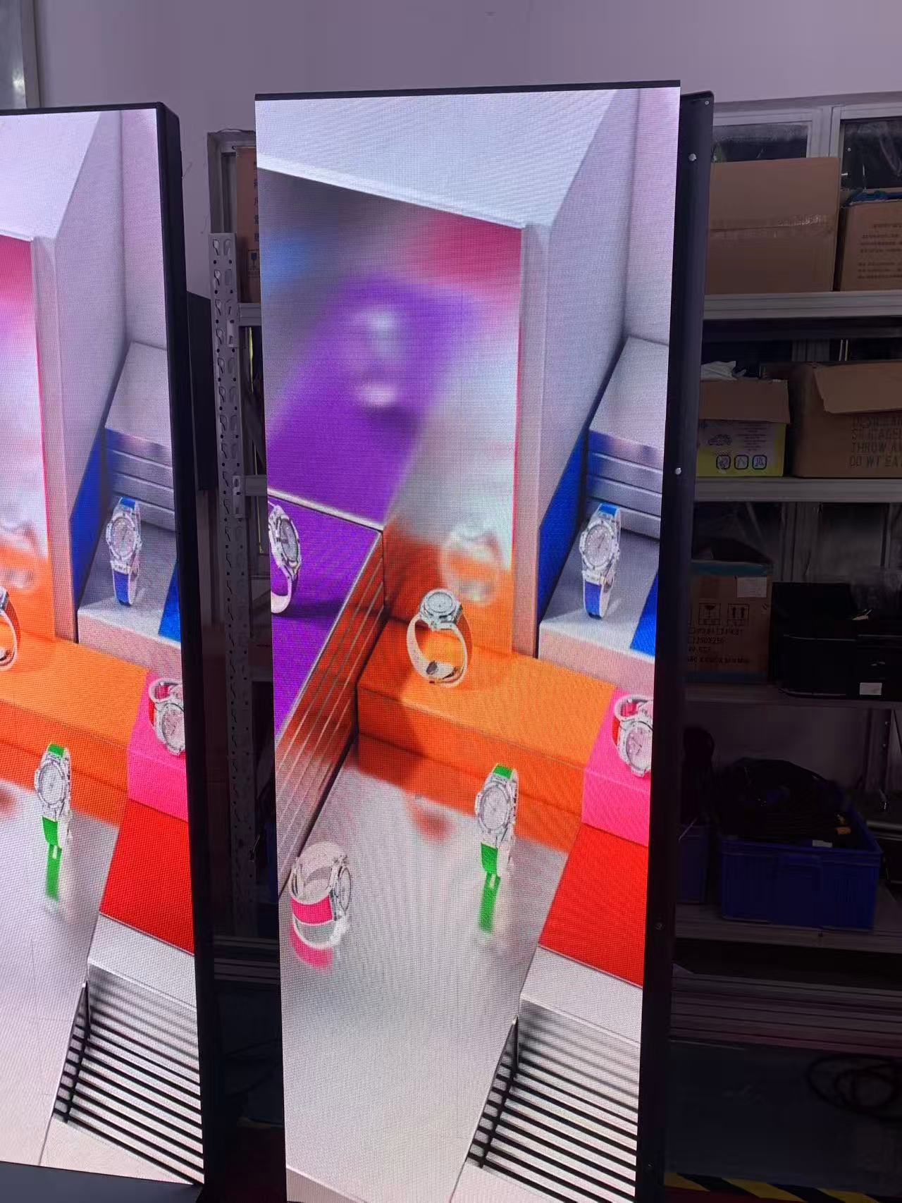 2PCS-PACK EPG Series P1.25 | P1.53 | P1.86 | P2.5 mm Indoor LED Poster Display w/ Flip Open Magnetic Frame and GOB Protective IP65 Front Surface in 640x1920mm Large Display Area