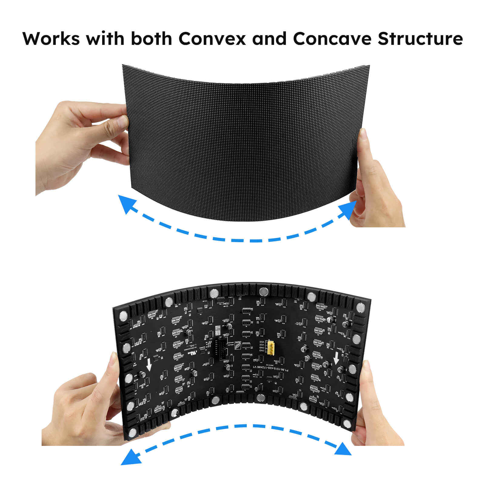 M-SF2.5L (P2.5) Silicon Based LED Module, 2.5mm Full RGB Pixel Panel Screen in 320 * 160 mm with 8192 dots, 1/32 Scan, 600 Nits LED Tile for Indoor Display