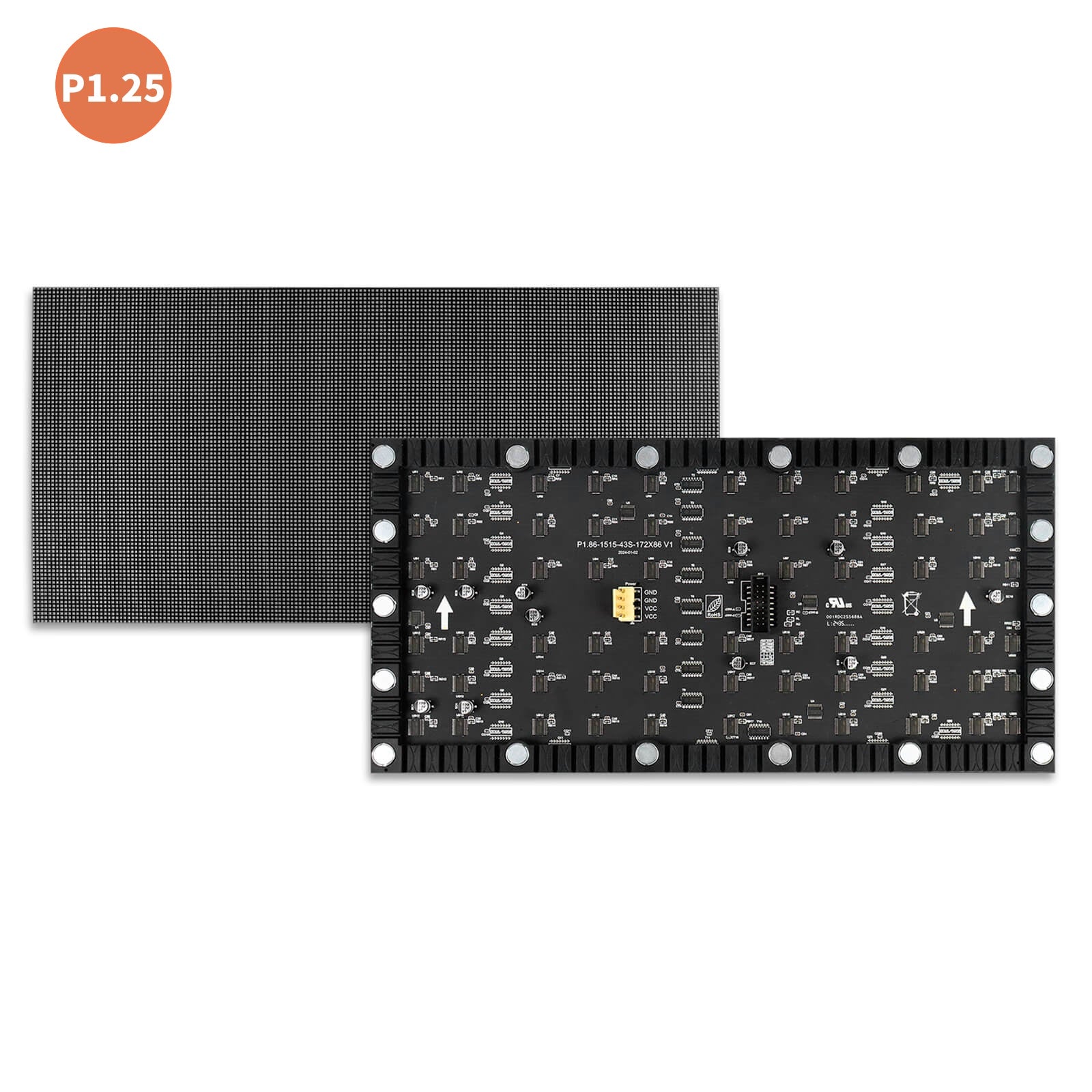 P1.25 Indoor Flexible LED Display Module w/ Silicone Gasket in 320x160mm w/ 30752 Pixel Dots