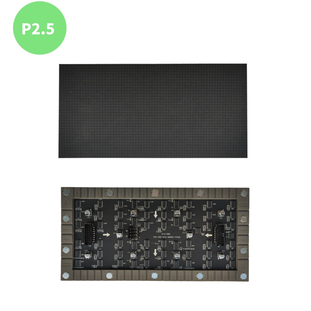 HKXR2.5S (P2.5) Indoor Flexible LED Display Module, 2.5mm Full RGB Pixel LED Display Panel Screen in 240* 120 mm with 4608 dots, 1/30 Scan, 600 Nits LED Tile for Indoor Display