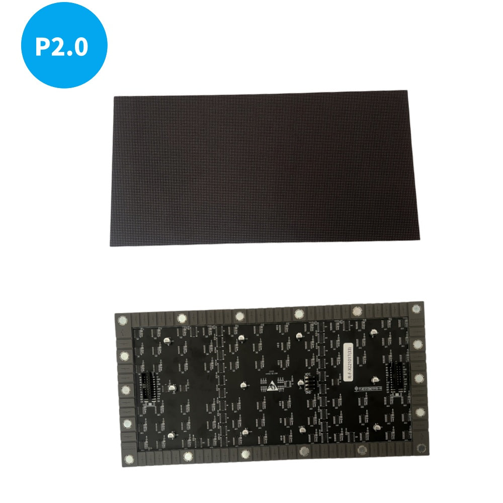 HKXR2M (P2) Indoor Flexible LED Display Module, 2mm Full RGB Pixel LED Display Panel Screen in 256 * 128 mm with 8192 dots, 1/32 Scan, 600 Nits LED Tile for Indoor Display