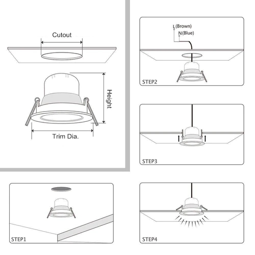 Free Shipping 4 Pack RGBW Super Bright Modern Recessed LED Lighting Adjustable 15°-60°Beam Angle, Ambient Lighting 8W 12V/24V White Round LED Embedded Aluminum Indoor Ceiling Downlight for Hotel，Bar，Dancing Room，Restaurant