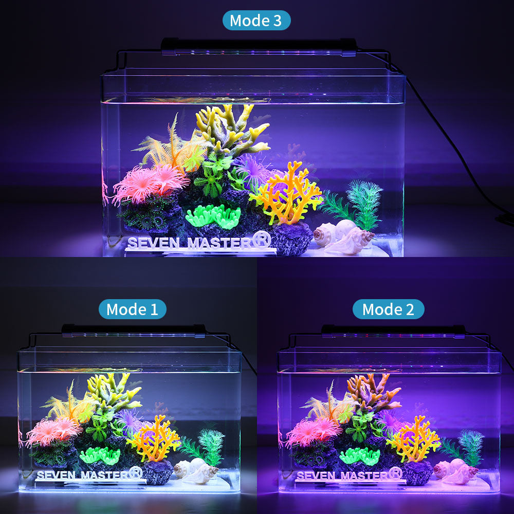 Aquarium Light,Full Spectrum LED Fish Tank Lights, Fitting Length Adjustable Multi-Color White Blue Red Green LEDs with Extendable Brackets,14W-31W for Fresh Water Plants