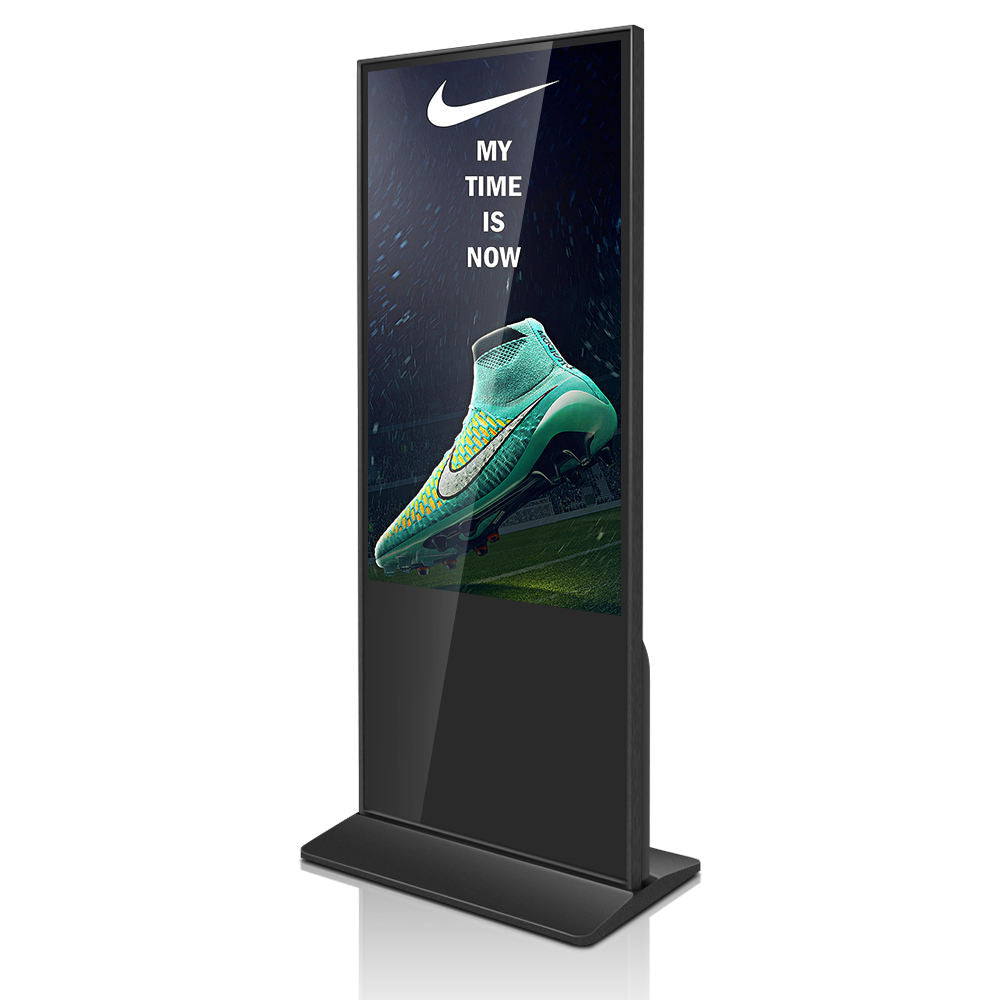 65'' LCD Digital Signage, Free Standing LCD Digital Poster Kiosk, No Touch, Single Sided, Android OS, Caster Wheels