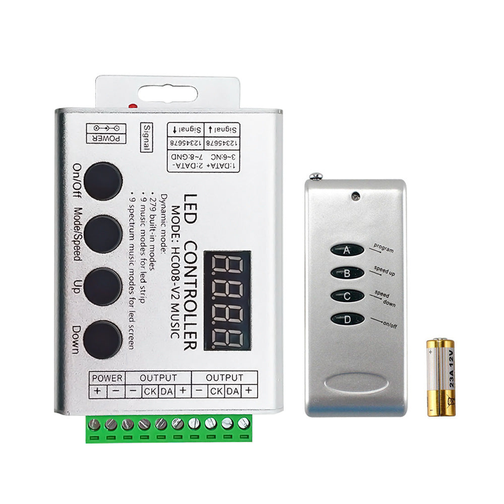 Pixel SPI LED Controller with RF Remote – Addressable RGB/RGBW Control