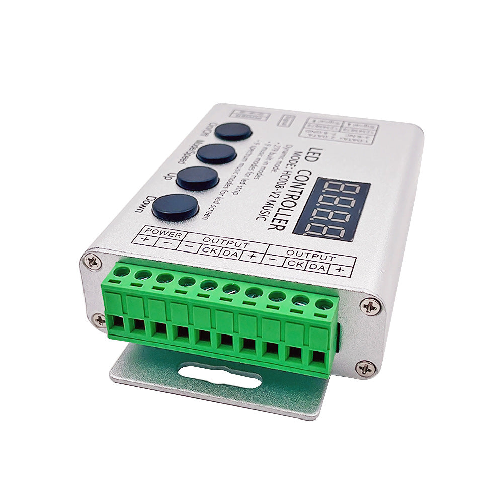 Spi Microcontroller Led Pixel SPI LED Controller – DC5V-24V | Aluminum Housing RF Wireless Rem