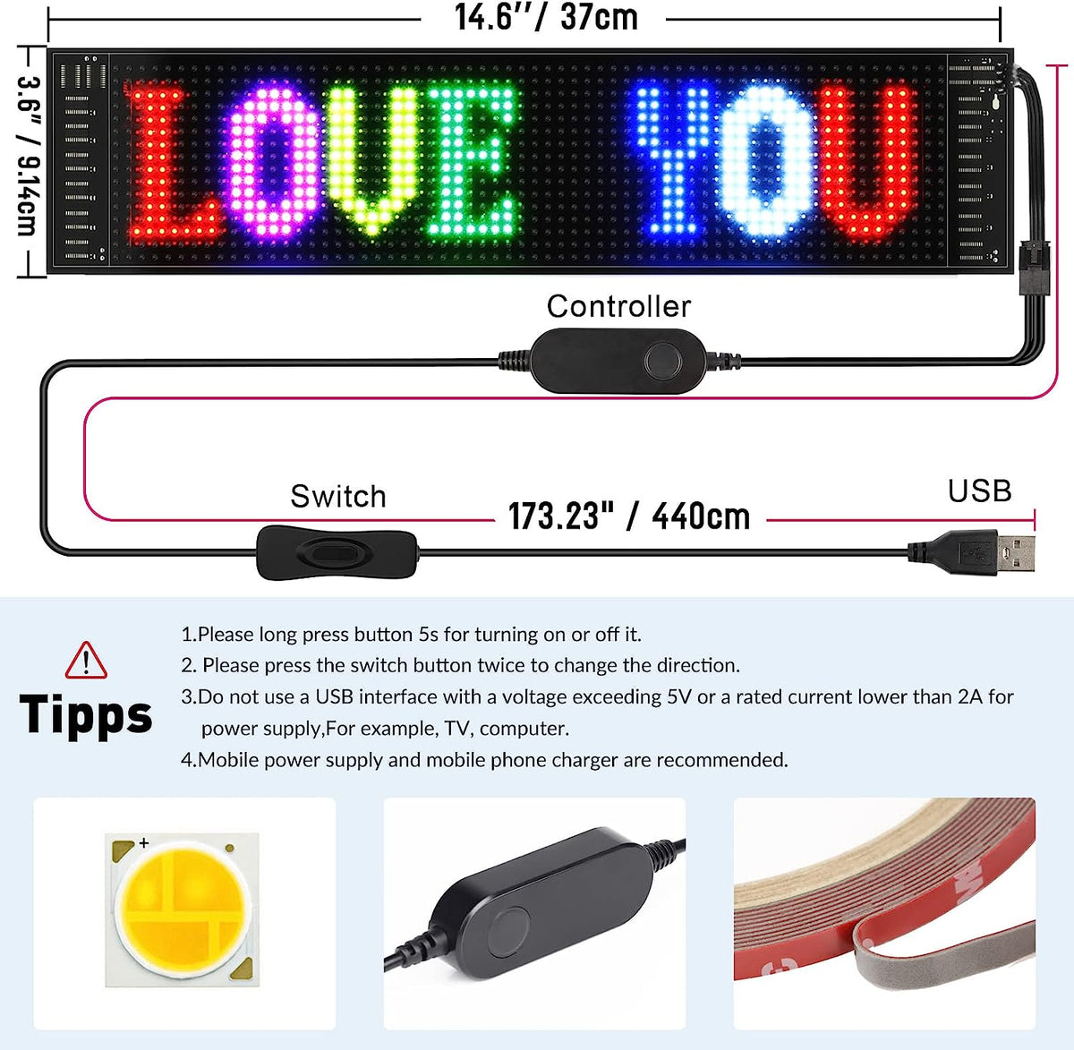 Led Sign App APP Controlled Smart LED Lights | WiFi & Bluetooth RGB/RGBW Lighting