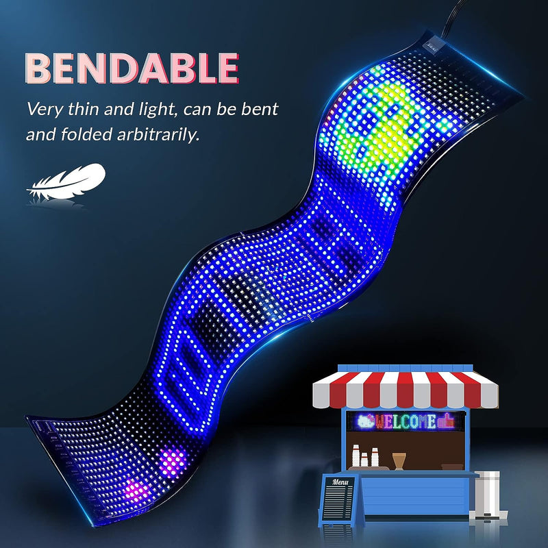 Free Shipping Model 1696 Flexible USB 5V Car LED Sign Bluetooth App Co –  LEDLightsWorld
