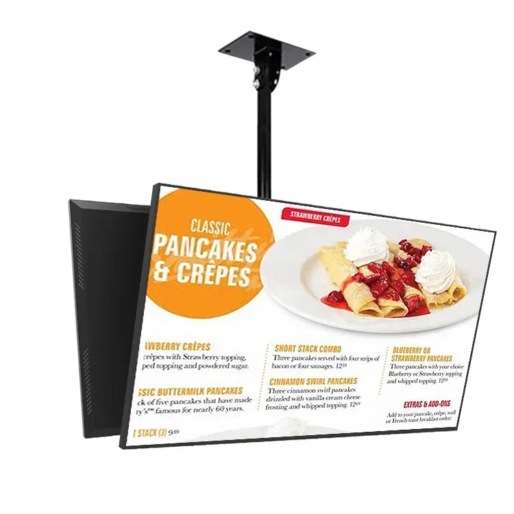 4mm or 8mm Bezel TFT Screen 32 Inch to 65 Inch Restaurant LCD Advertising Display LCD Digital Signage Menu Board