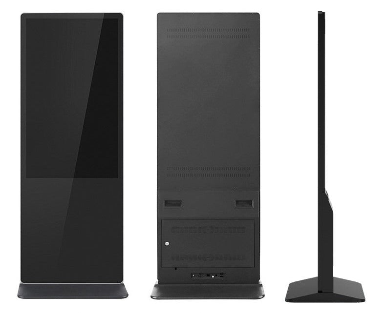 49'' Touch Screen LCD Digital Signage, Free Standing LCD Digital Poster Kiosk, w/ IR Touch, Single Sided, Android OS, Caster Wheels