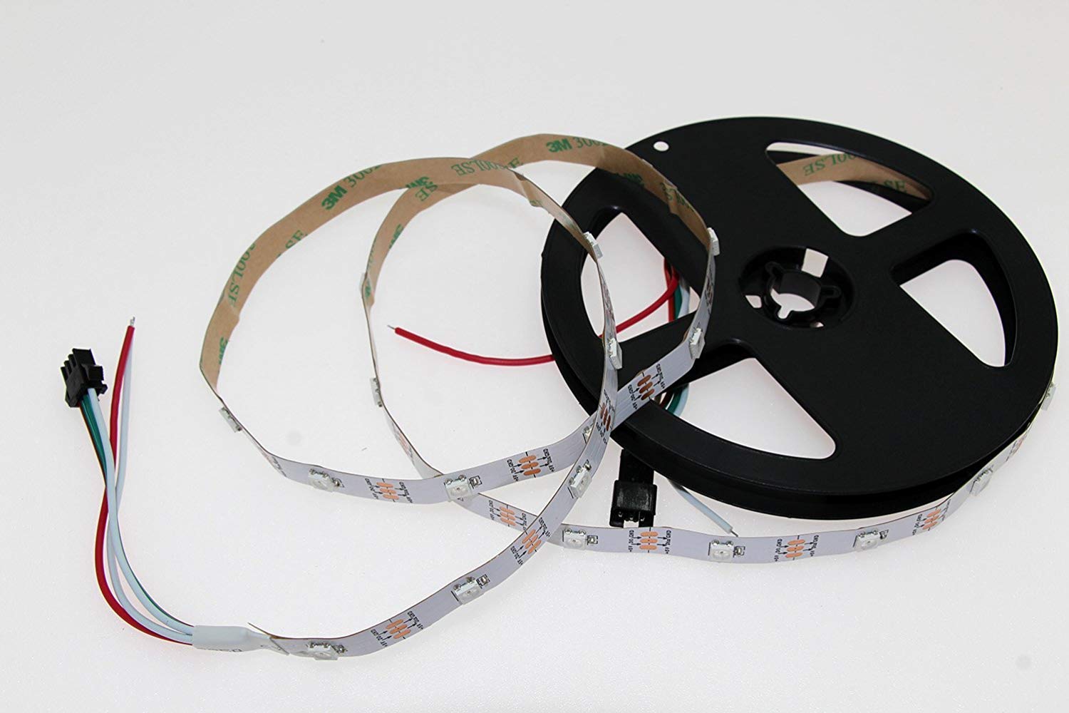 DC 5V SK6812 Individually Addressable LED Strip Light 5050 RGB 16.4 Feet (500cm) 30LED/Meter LED Pixel Flexible Tape White PCB