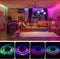 FCOB WS2811 IC RGB Chip Flexible High Density Chasing Color LED Strip DC24V 720LED/m 16.4FT 100IC 12mm Width Dream Color LED Tape for Indoor DIY Decoratio(NO Adapter or Controller)