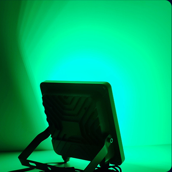 DMX512 RGB LED Flood Light 150W AC110-220V Outdoor IP66 LED WallWasher BLACK Aluminum Case Tempering Glass Cover High Lumen Security Light Garden Landscape Lawn Lamp