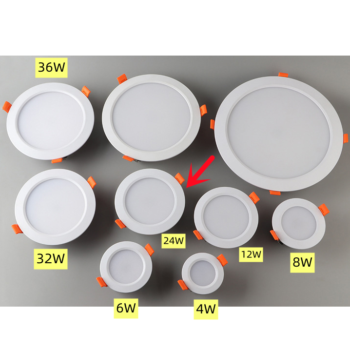4 Pack RGBW Super Bright Modern Recessed LED Lighting 12W/24W 24V White Round Embedded LED DownLights Aluminum Indoor Ceiling Downlight Hotel Lighting Bar Lighting Dancing Room Lighting Restaurant Lighting