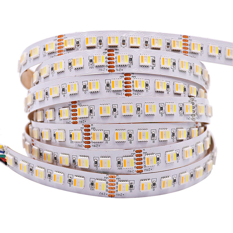 RGBCCT 5in1 LED Flexible Strip Light, 16.4Feet (5Meters) SMD5050-300, 60LEDs per Meter RGB and Dual White Color All In One LED Tape Light