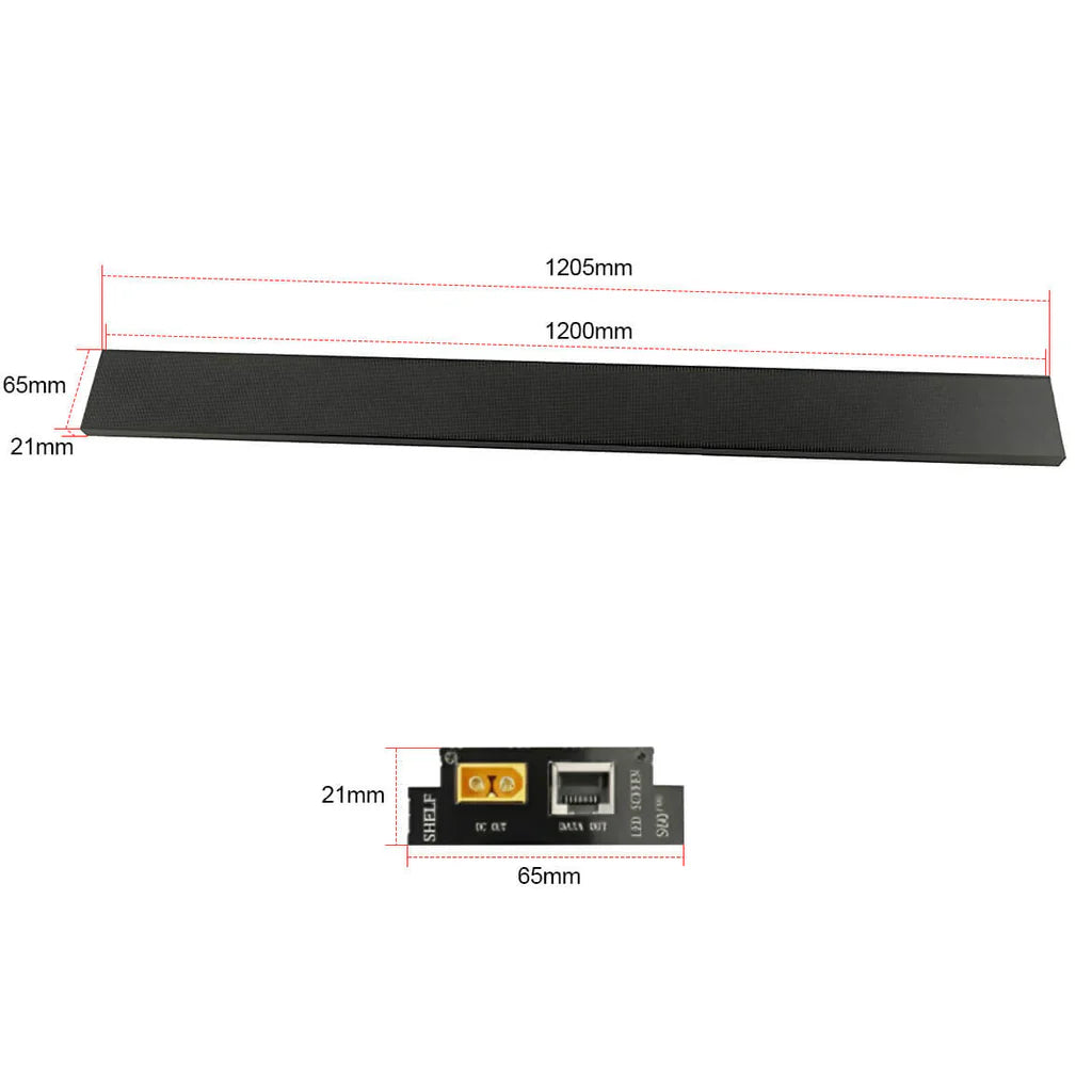 12PCS Pack Shelf LED Display Strip P1.25 | P1.875 60mm (2.36'') Tall Digital Price Display for Store