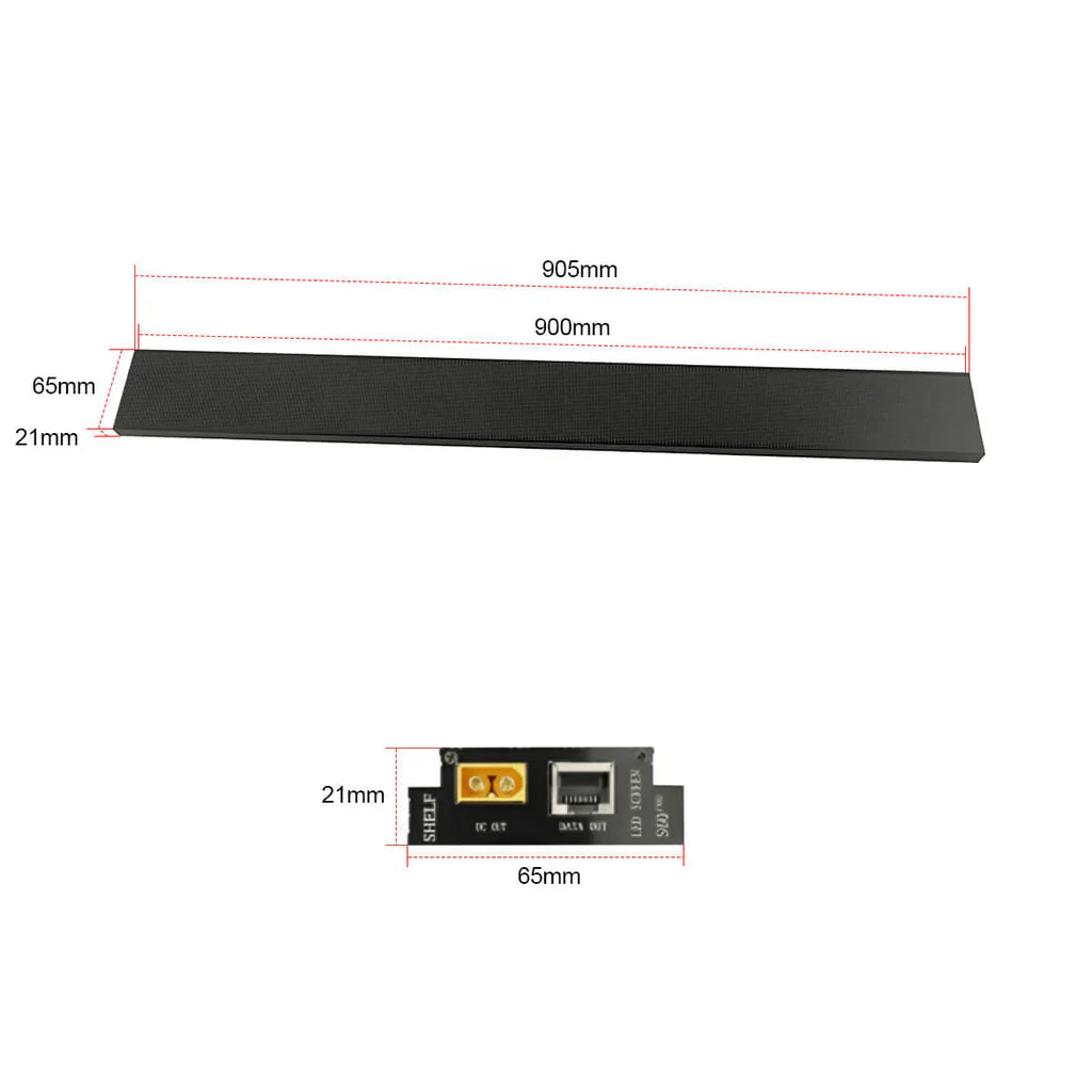 12PCS Pack Shelf LED Display Strip P1.25 | P1.875 60mm (2.36'') Tall Digital Price Display for Store