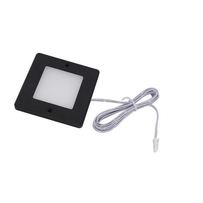 Low Profile Square Shape LED Under Cabinet Light, Surface Mounting 2W LED Puck Light with Dupont Interface Wire