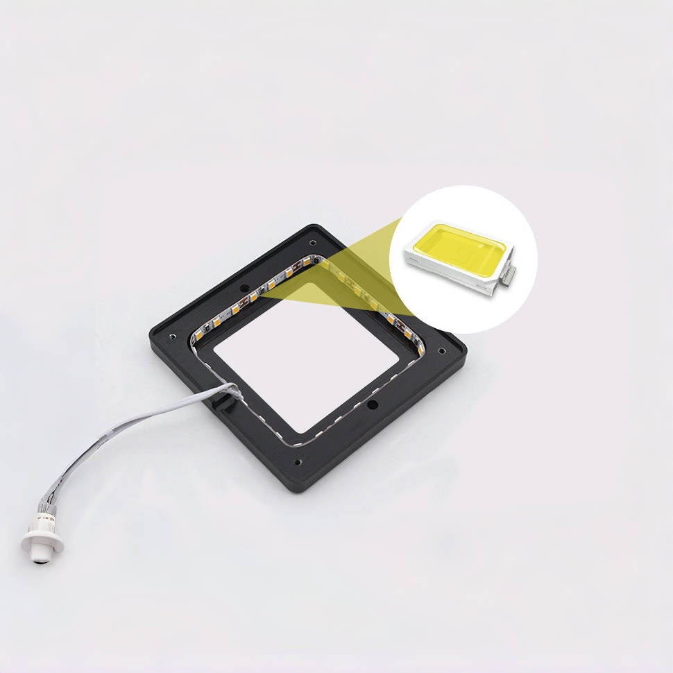Low Profile Square Shape LED Under Cabinet Light, Surface Mounting 2W LED Puck Light with Dupont Interface Wire