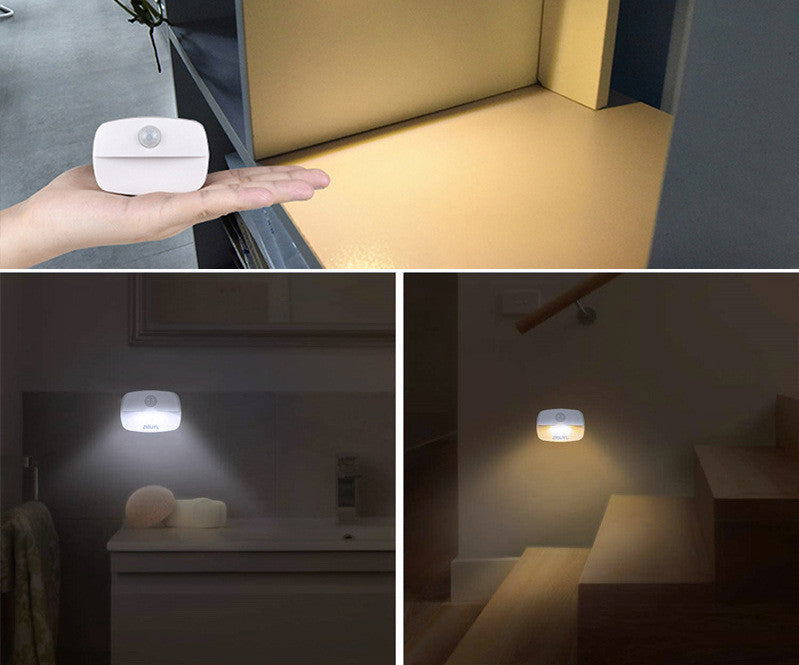 5Pack LED PIR Motion Sensor Night Light Lamp Battery Operated W/ Magnetic  Strip