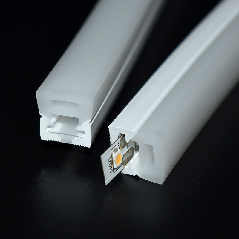 1M/5M/10M/20M Pack of  T1212  LED Neon Light Housing Kit with End Caps and Mounting Clips, Flexible Neon Channel Fit for 8mm Wide LED Strip Lights