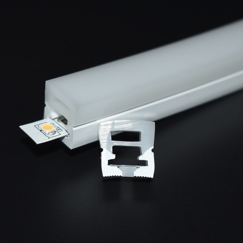 1M/5M/10M/20M Pack of  T1212  LED Neon Light Housing Kit with End Caps and Mounting Clips, Flexible Neon Channel Fit for 8mm Wide LED Strip Lights