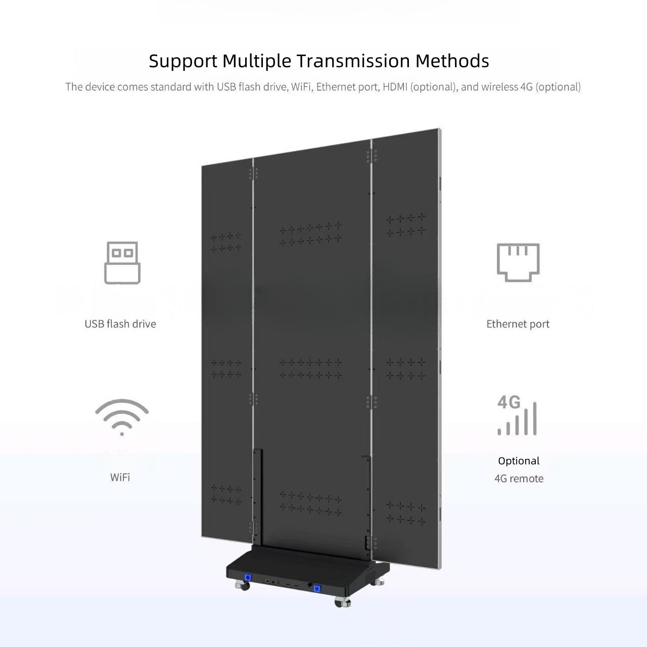 Tri-Fold LED Poster Display w/ unfolding display in 4.2ft by 6.3ft in 1.25mm | 1.53mm | 1.86mm | 2.5mm Pixel Pitch Free Moving LED Kiosk
