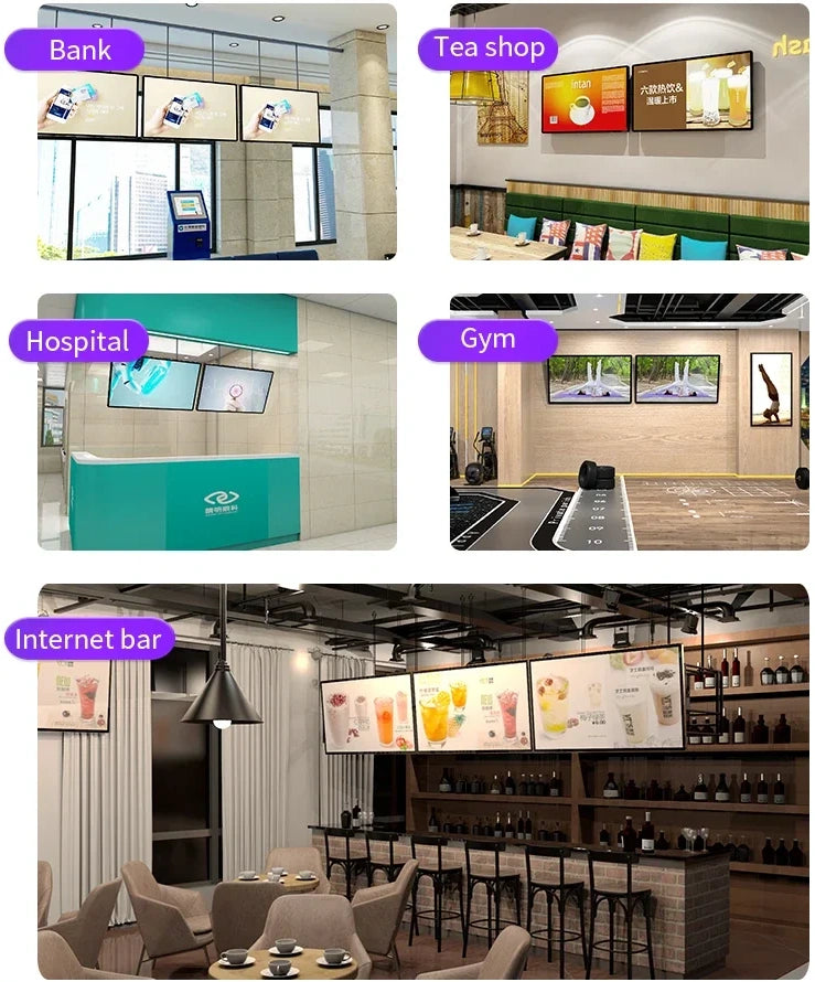 32''-75'' Wall-mounted LCD Digital Signage Indoor Touch Screen Interactive Advertising LCD Display