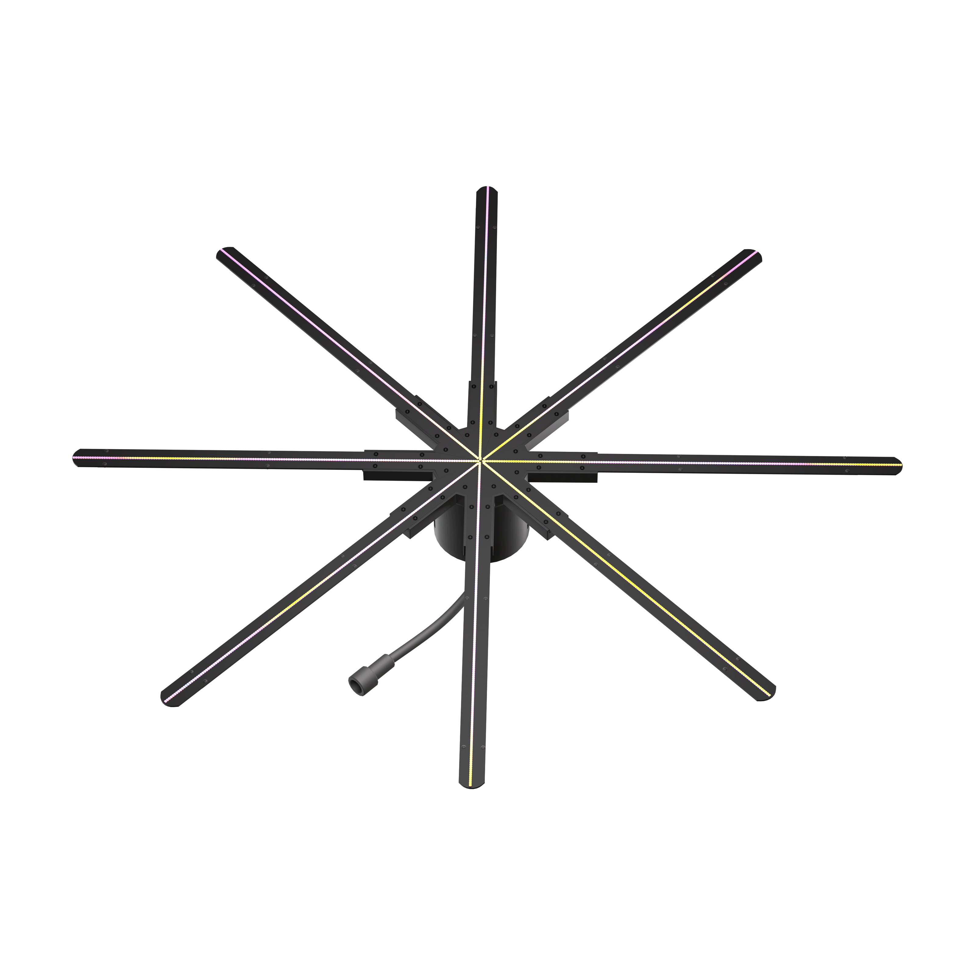 Free Shipping (130M) 130cm 3D Hologram Fan High Brightness Remote Control 8 Blades 3Display LEDs Advertising Display