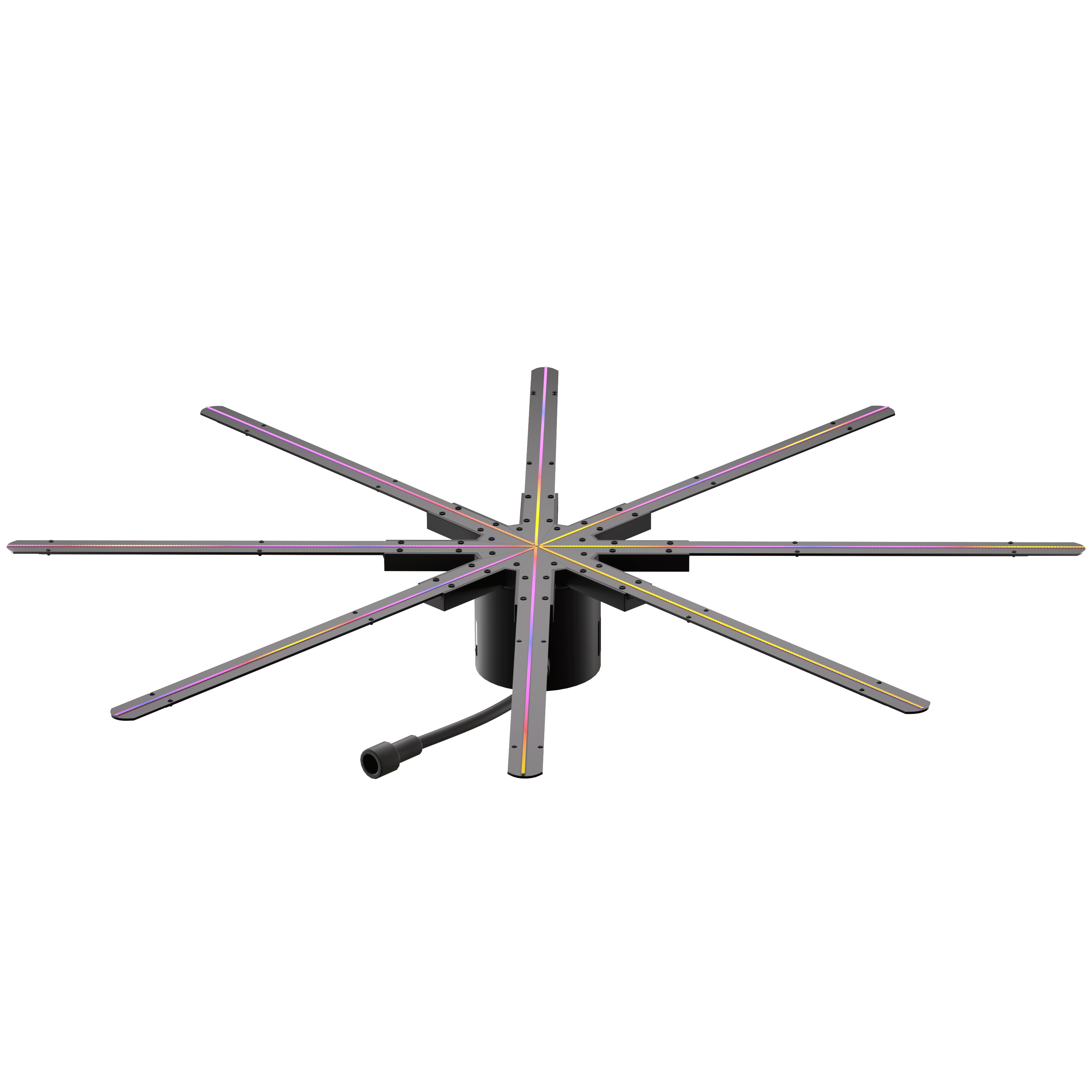 Free Shipping (130M) 130cm 3D Hologram Fan High Brightness Remote Control 8 Blades 3Display LEDs Advertising Display