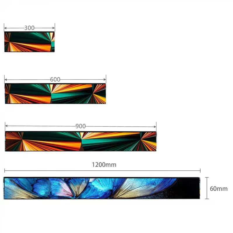 12PCS Pack Shelf LED Display Strip P1.25 | P1.875 60mm (2.36'') Tall Digital Price Display for Store