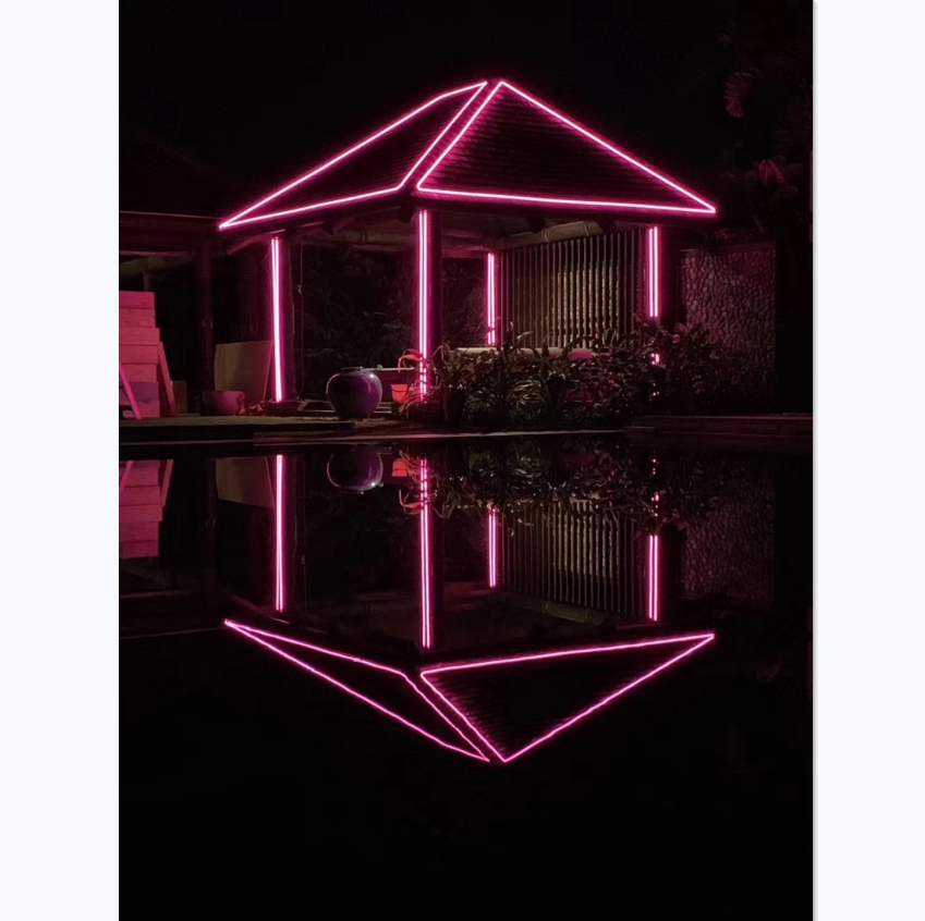 1M/5M/10M/20M  Pack of T1018 LED Neon Light Housing Kit with End Caps and Mounting Clips, Flexible Neon Channel Fit for 10mm Wide LED Strip Lights