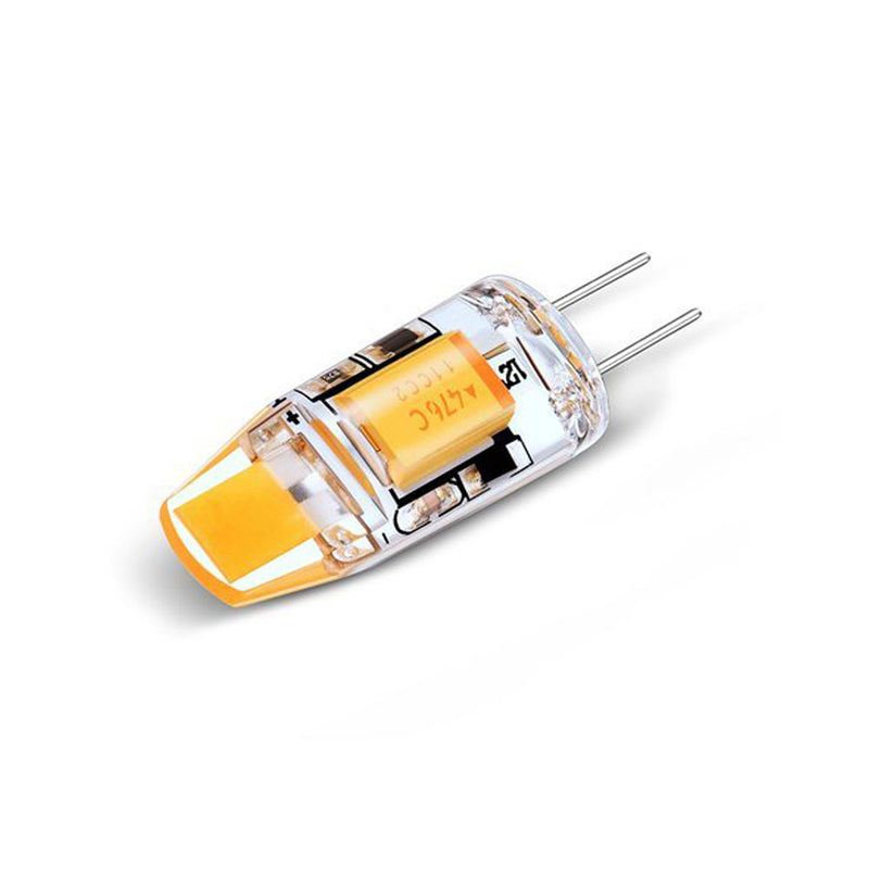 10 Pack G4 LED Light Bulb Bi-Pin base Silicon Encapsulation 12V 1 Watt 0705 COB LEDs 100-110Lumen AC/DC 10-16V 10W Equivalent Halogen LED Replacement –