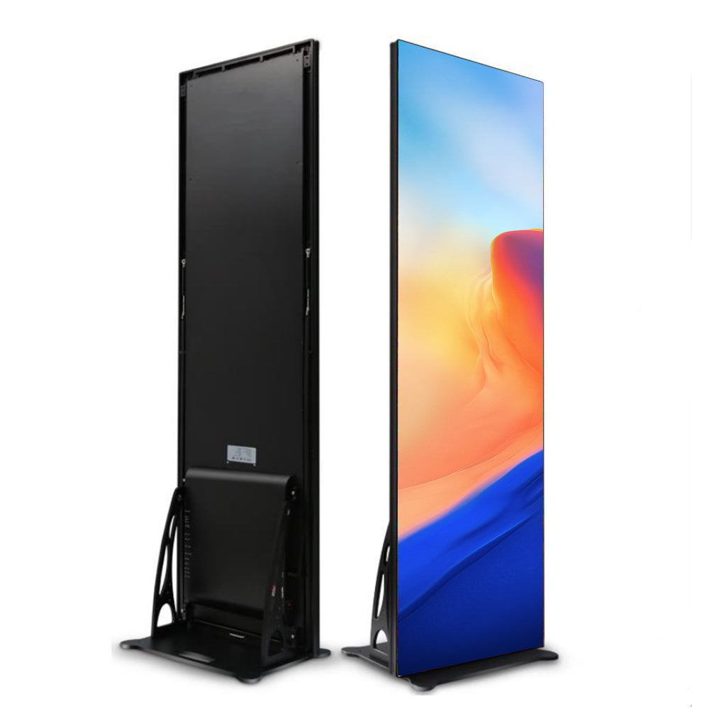 2PCS-PACK EP Series P1.25 | P1.53 | P1.86 | P2.5 Indoor LED Poster Display w/ Acrylic Protective Cover Front Surface with 640x1920mm Display Area