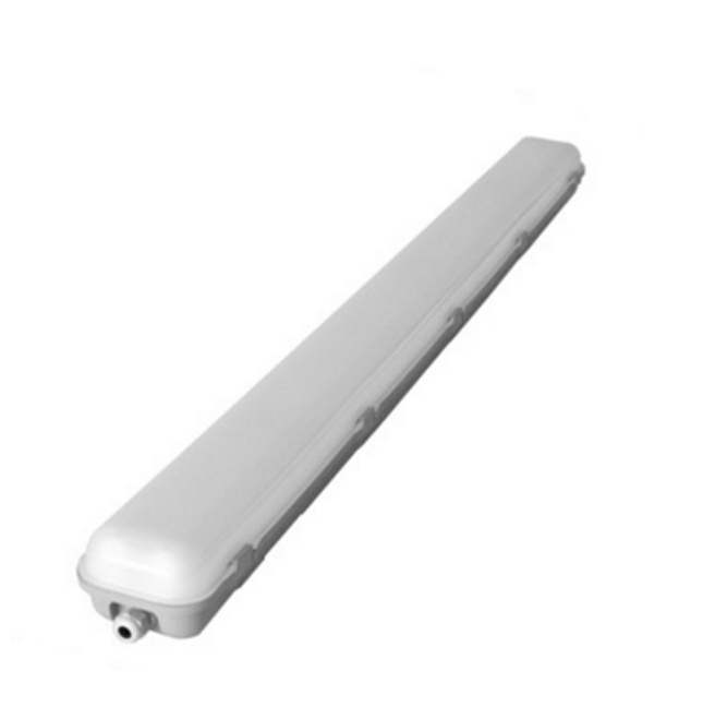 Milky White Cover T8 LED Tube Lights with Striped Clear Tri-proof T8 Tube Fixture for Double Tube