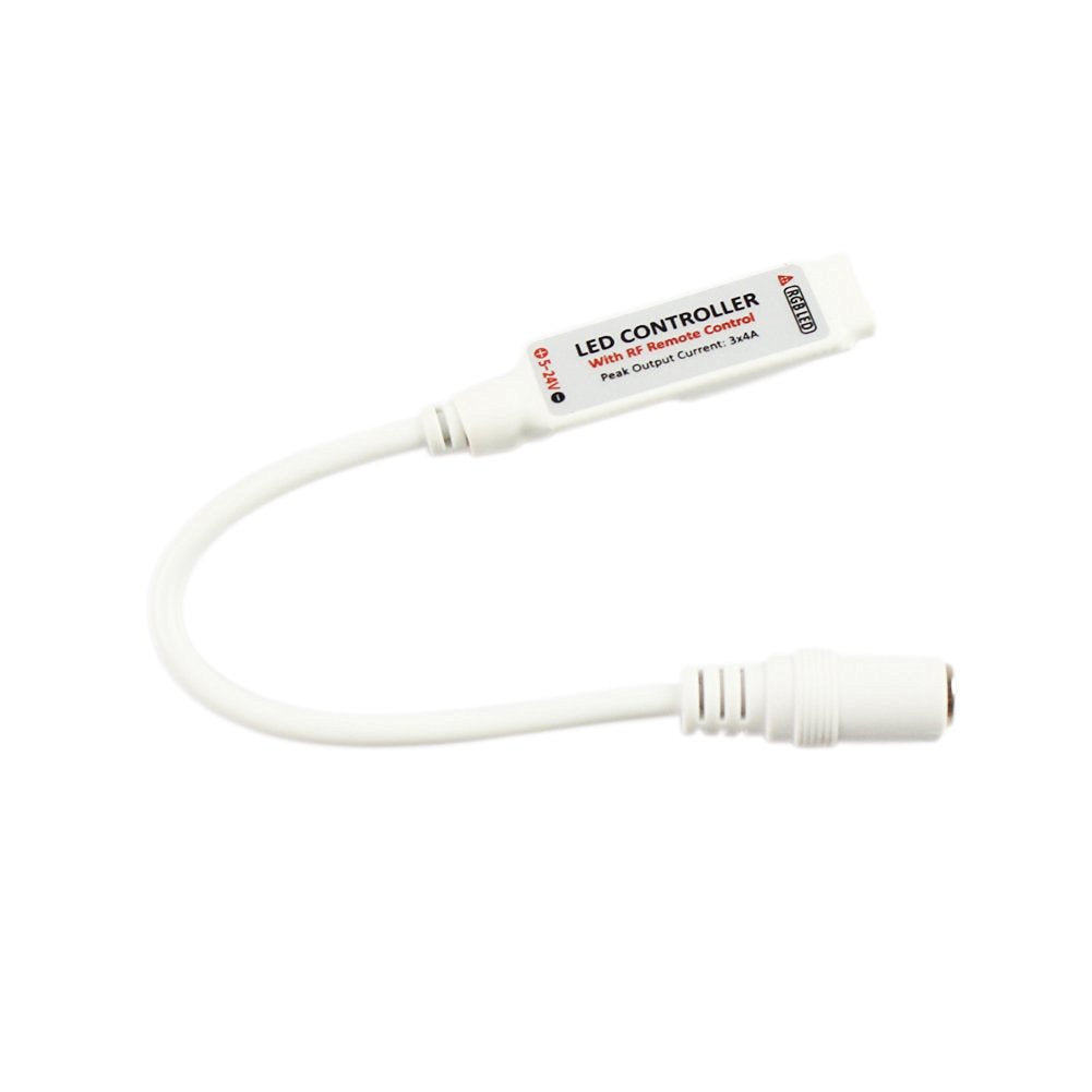 RF Wireless Mini LED Controller with 10-key Remote 5V-24V 12A / 3 Chan