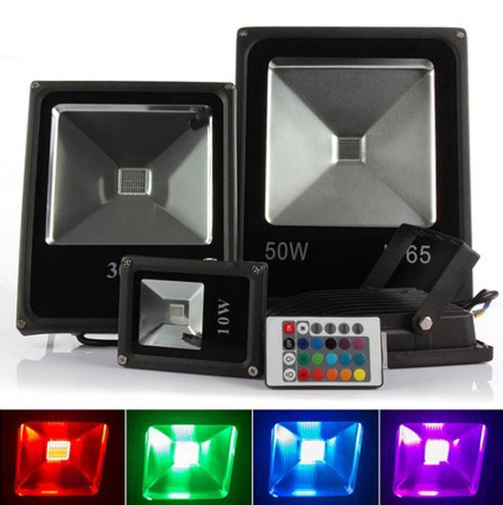 RGB Color Changing LED Floodlight with Remote Controller IP65 Waterproof