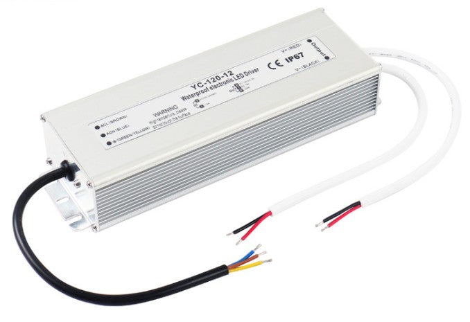 Outdoor Waterproof IP67 Metal Housing LED Transformer Power Supply AC110V / 220V to DC 12V/24V