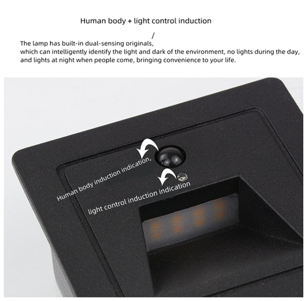 Free Shipping 4PCS Pack 3W AC100-240V IP65 Waterproof LED Wall Light Infrared Induction LED Stair Lights